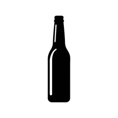 Beer bottle icon in flat style. Alcohol bottle illustration on white isolated background. Beer, vodka, wine concept. vector illustration