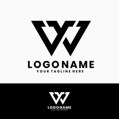Illustration vector logo of letter W Perfect for company