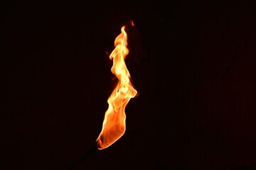 isolated flame of a torch 