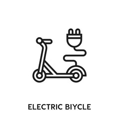 electric bicycle vector icon. tricycle sign symbol. Modern simple icon element for your design	