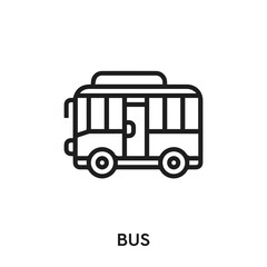 bus vector icon. transportation sign symbol. Modern simple icon element for your design	
