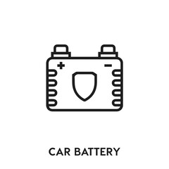 car battery vector icon. car battery sign symbol. Modern simple icon element for your design	