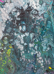 абстрактный рисунок на холсте разноцветными красками в современном стиле