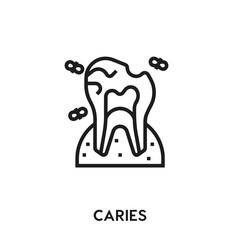 caries vector icon. caries sign symbol. Modern simple icon element for your design	