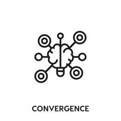 Fototapeta na wymiar convergence vector icon. convergence sign symbol. Modern simple icon element for your design 