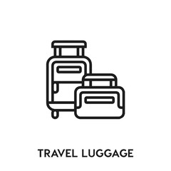 travel luggage vector icon. travel luggage sign symbol. Modern simple icon element for your design	