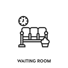 waiting room vector icon. waiting room sign symbol. Modern simple icon element for your design	