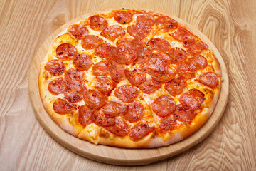 pizza with salami