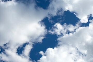 Cloudscape on blue sky as background