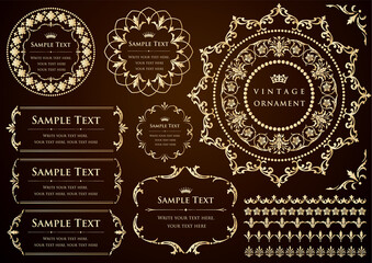 vector set of vintage design elements