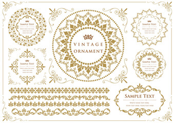 vector set of vintage design elements
