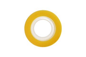 Scotch tape isolated on white background. Roll of adhesive tape