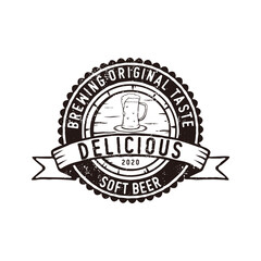 Fototapeta premium badges brewery, brewery shop emblems and logo