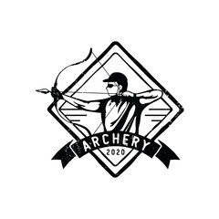 Archery badges with a variety of design styles