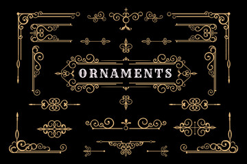 Set of traditional ornament element