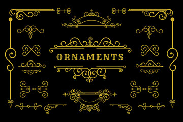 Set of traditional ornament element