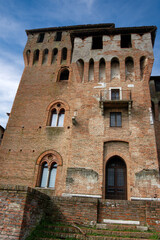Fototapeta na wymiar Medieval Castle of San Giorgio (St. George), 1395-1406, of the Mantua city (Mantova) in Lombardy, Italy, Europe. Palazzo Ducale or Gonzaga Royal Palace.
