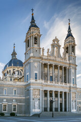 Fototapeta na wymiar Almudena Cathedral, Madrid, Spain