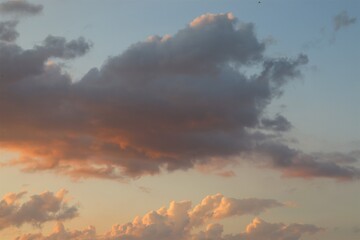 beautiful purple clouds in the sky