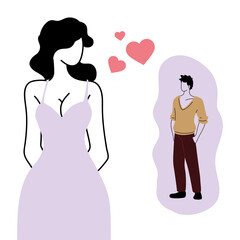 young couple on special love date