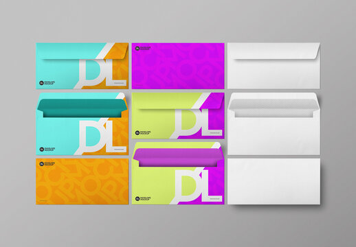DL Envelopes Mockup Set