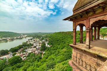 Obraz premium Beautiful view of Narsinghgarh Fort,Narsinghgarh (near Bhopal), Madhya Pradesh, India.