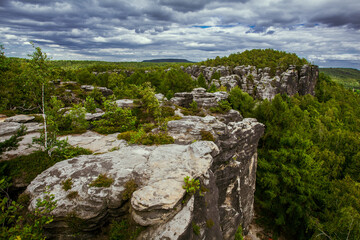  beautiful view with rock in Czechia nature
