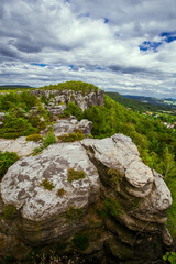 Fototapeta na wymiar beautiful view with rock in Czechia nature