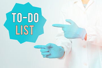 Writing note showing To do List. Business concept for a list of tasks to complete and organize...