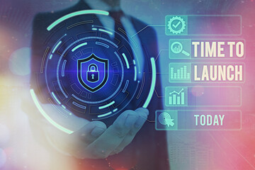 Word writing text Time To Launch. Business photo showcasing Business StartUp, planning and...