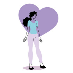 pretty and in love young woman