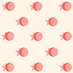 Seamless pattern with star moon sun background illustration 