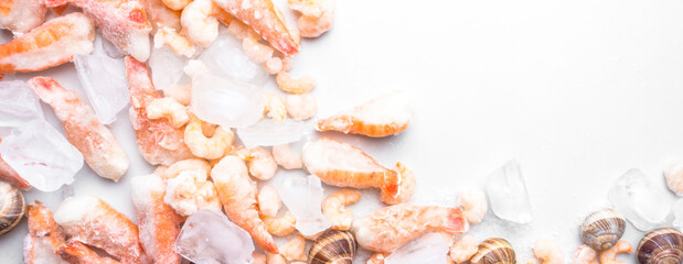 assortment of seafood on ice