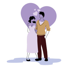 young couple on special love date