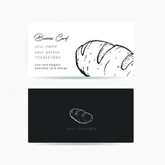 hand drawing bread business card design