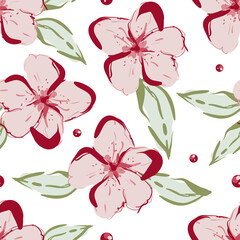 Seamless floral pattern. Flower vector illustration
