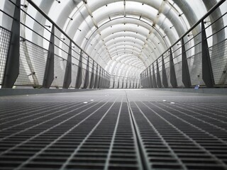 glass pedestrian tunnel in bremen germany