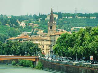 A beautiful view of Verona city at Italy.