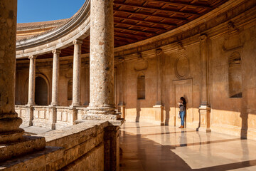 Musée des beaux-arts de l'Alhambra, Palais de Charles Quint - obrazy, fototapety, plakaty