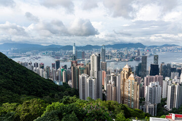 Obraz premium Bird's eye view of the city of Hong Kong, China
