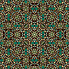 seamless bright pattern with ethnic flowers