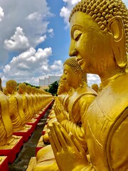 1250 monk statues at Buddhist Park  Simulation of Makha Bucha Day