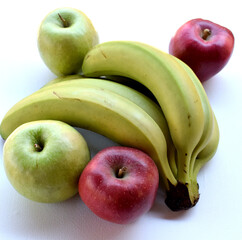 Fruits on a white background