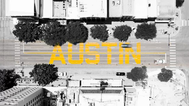 4K Texas Capital Austin Skyline Downtown Drone BLM Hyperlapse Time Lapse Drone