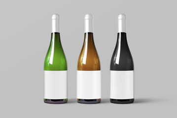 Burgundy Wine Bottle Mockup
