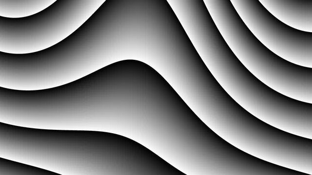 Abstract CGI motion background with floating parallel colored lines in perfect seamless loop (3840 x 2160, 30 fps).