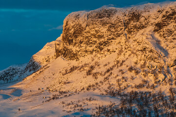 Mountain landscape at winter, Norway
