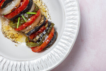 Homemade Ratatouille. Traditional French stew of summer vegetables