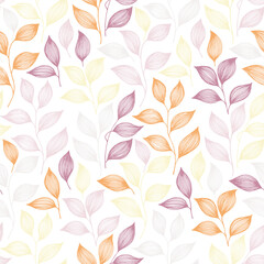 Wrapping tea leaves pattern seamless vector illustration.