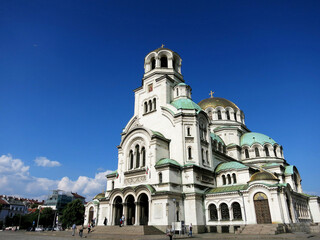 Fototapeta na wymiar The Alexander Nevsky Cathedral in Sofia, Bulgaria